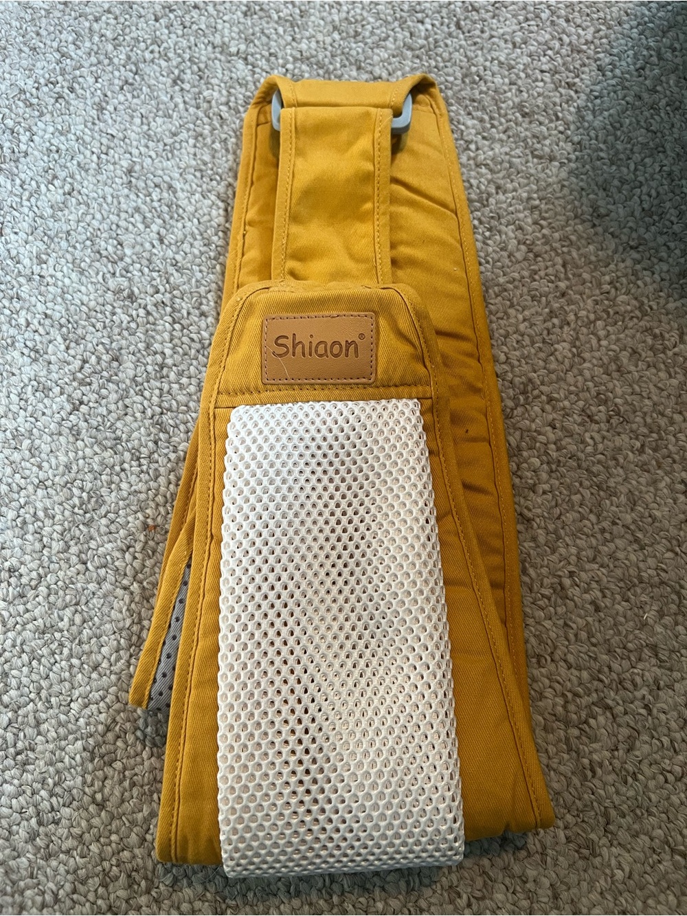 Shiaon Baby/Toddler Sling Carrier Yellow/White Mesh Adjustable Buckle